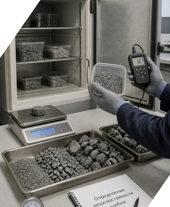 Определение морозостойкости щебня в Муре от 3574 р. | ЭкспертизаРоссия